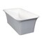 Aqua Eden 66.94 L, 35.44 W, Matte White/Gray, Solid Surface White Stone VRTSQ673624WG - alternate 1